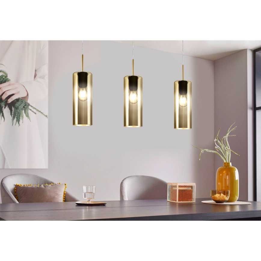 Eglo - Luster na sajli 3xE27/15W/230V