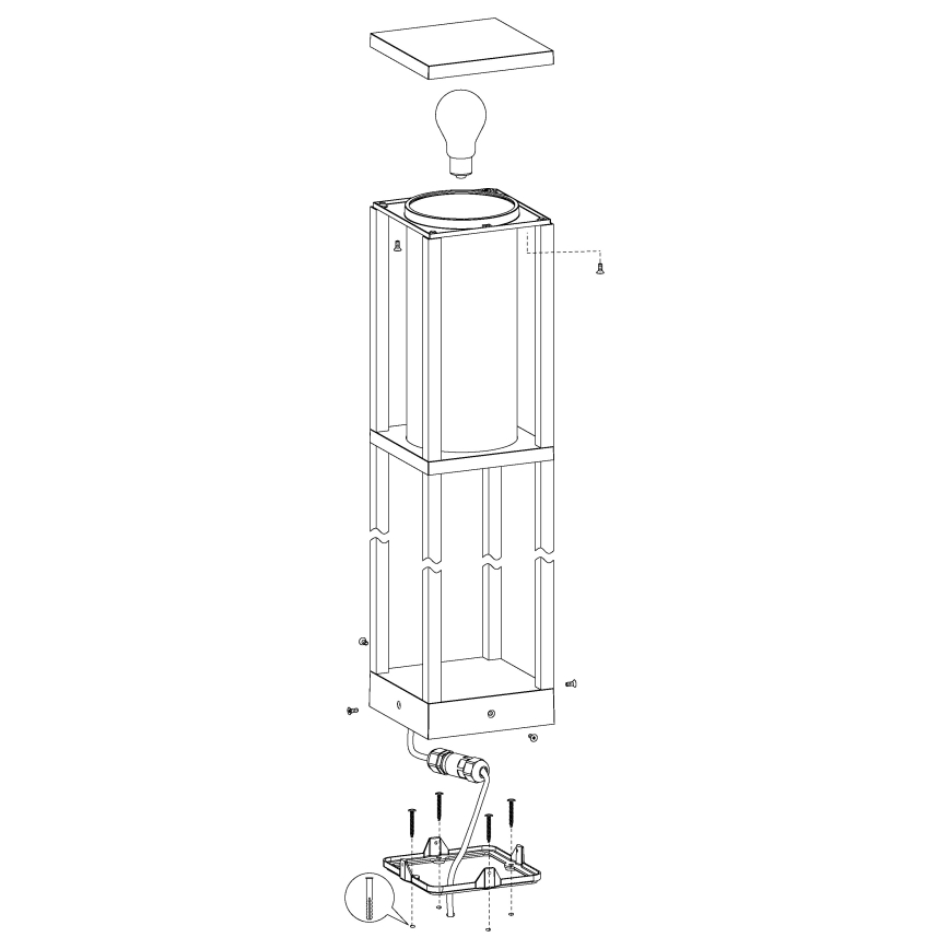 Eglo - Vanjska lampa 1xE27/40W/230V IP54