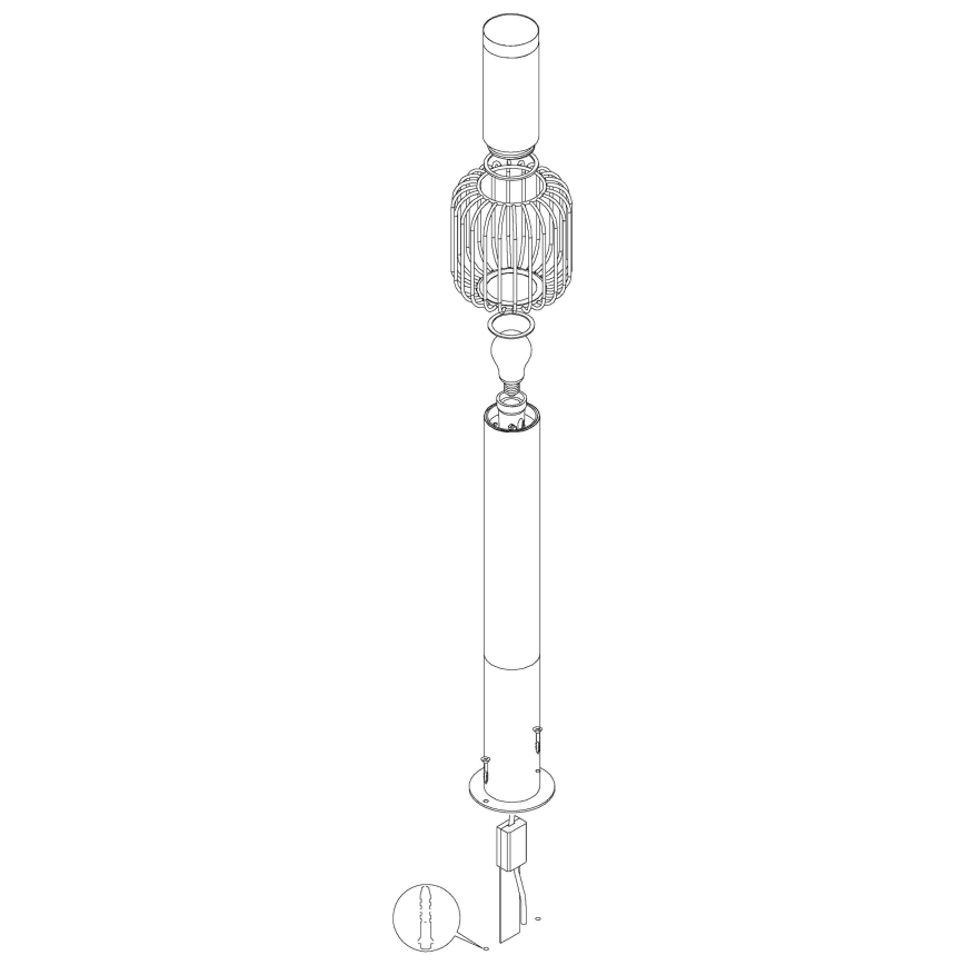 Eglo - Vanjska lampa 1xE27/28W/230V IP44