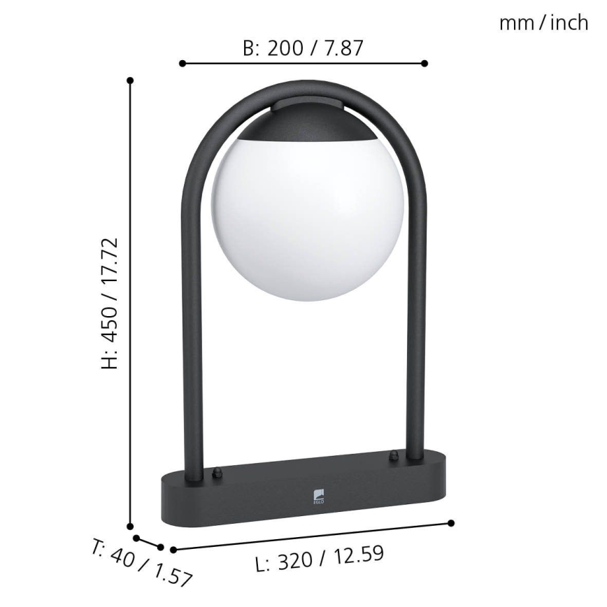 Eglo - Vanjska lampa 1xE27/28W/230V IP44
