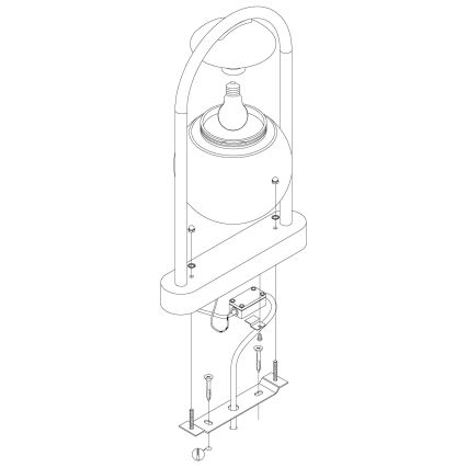 Eglo - Vanjska lampa 1xE27/28W/230V IP44