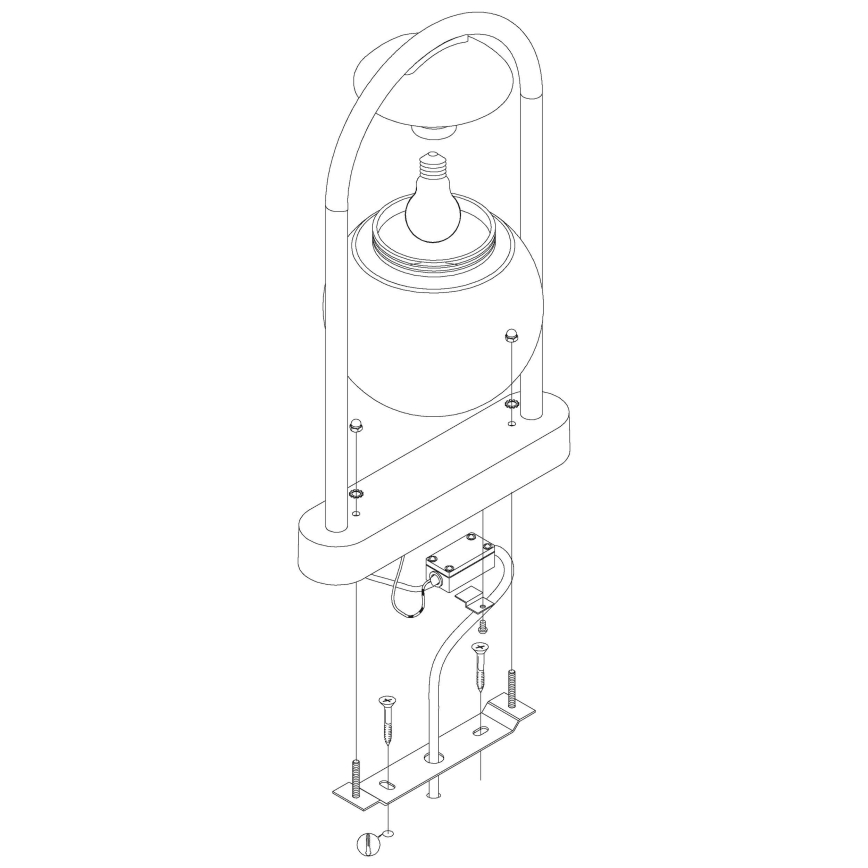 Eglo - Vanjska lampa 1xE27/28W/230V IP44