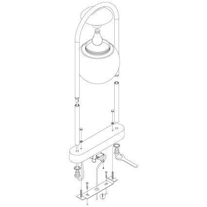 Eglo - Vanjska lampa 1xE27/28W/230V IP44