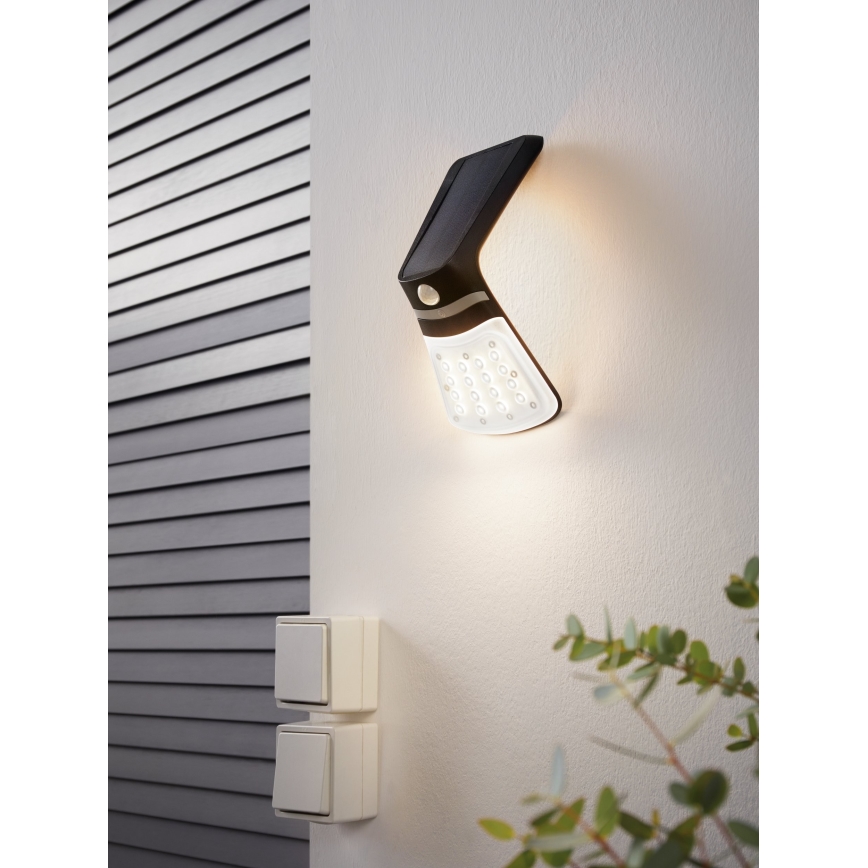 Eglo - LED solarna svjetiljka sa senzorom LED/2W/3,7V 1200 mAh IP44