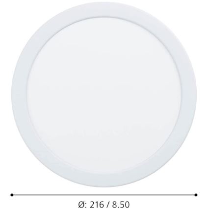 Eglo - prigušiva LED ugradna stropna svjetiljka za kupaonicu LED/16,5W/230V IP44 ZigBee, promjer 21,6 cm