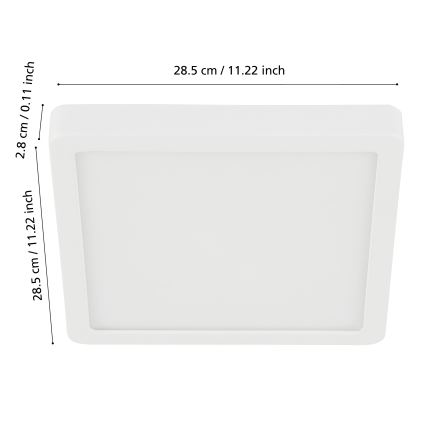 Eglo - LED prigušivo kupaonsko stropno svjetlo LED/19,5W/230V 2700-6500K IP44 ZigBee 28,5x28,5 cm