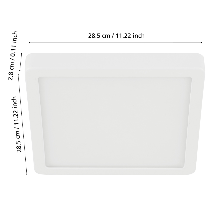 Eglo - LED prigušivo kupaonsko stropno svjetlo LED/19,5W/230V 2700-6500K IP44 ZigBee 28,5x28,5 cm