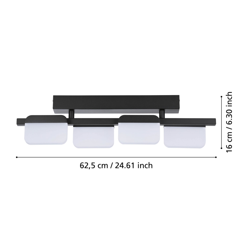 Eglo 98874 - LED prigušiva nadgradna stropna svjetiljka ERVIDEL 4xLED/4,5W/230V