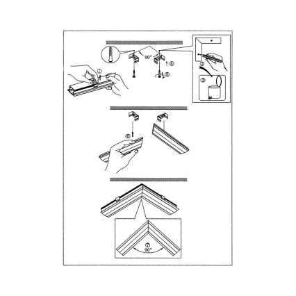 Eglo - Kutni profil za LED trake 17x20x110 mm