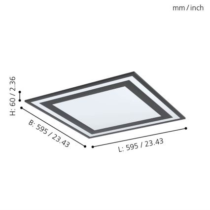 Eglo - LED Stropna svjetiljka LED/36W/230V