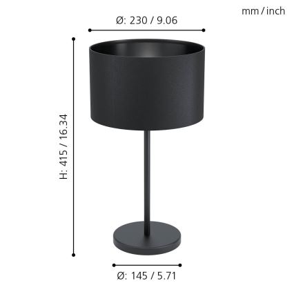 Eglo - Stolna lampa 1xE27/40W/230V