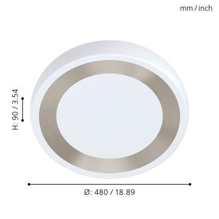 Eglo - LED Stropna svjetiljka LED/22W/230V