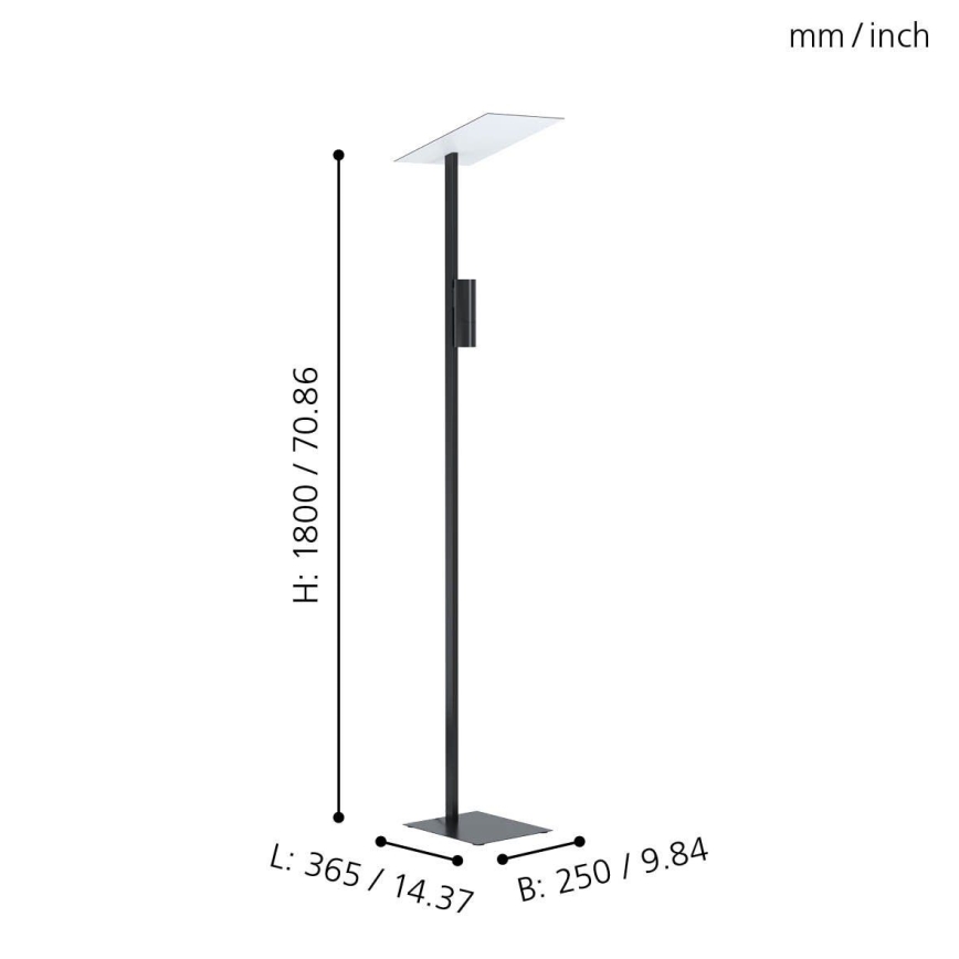 Eglo - LED Podna lampa 2xGU10/5W/230V