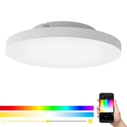 Eglo - LED RGB Prigušiva stropna svjetiljka TURCONA-C LED/20W/230V + DU