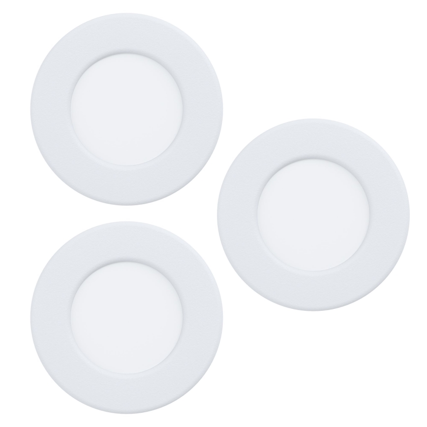 Eglo - SET 3x ugradna stropna svjetiljka FUEVA 5 LED/2,7W/230V Ø 8,6 cm