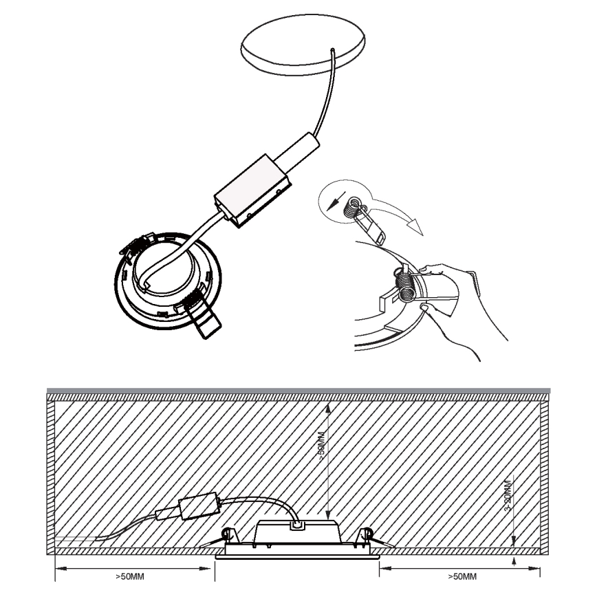 Eglo - LED ugradna stropna svjetiljka LED/2,7W/230V Ø 8,6 cm