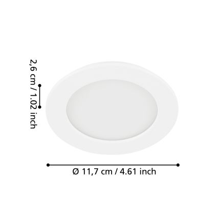 Eglo - LED Ugradbena svjetiljka LED/5,5W/230V