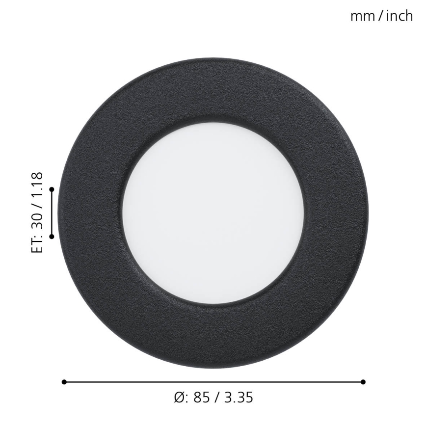Eglo - LED Ugradbena svjetiljka za kupaonicu LED/2,7W/230V IP44