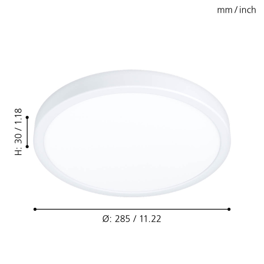Eglo - LED Stropna svjetiljka za kupaonicu LED/20W/230V IP44