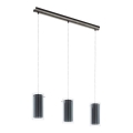 Eglo 99286 - Luster na sajli PINTO TEKSTIL 3xE27/16W/230V