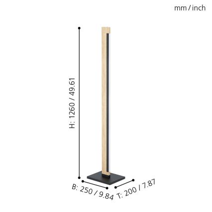 Eglo - LED Prigušiva podna lampa CAMACHO LED/22W/230V