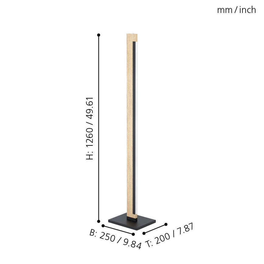 Eglo - LED Prigušiva dodirna podna lampa CAMACHO LED/22W/230V