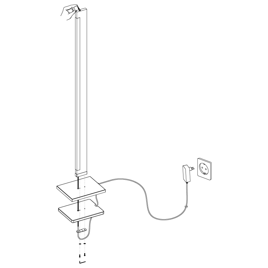 Eglo - LED Prigušiva dodirna podna lampa CAMACHO LED/22W/230V