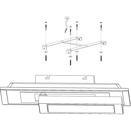 Eglo - LED RGB Dimmabilno stropno svjetlo SAVATAEILA-C LED/20W/230V