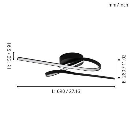 Eglo - LED Stropna svjetiljka LED/21W/230V