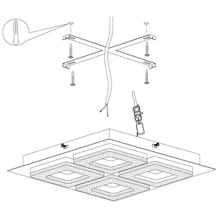 Eglo - LED Stropna svjetiljka 4xLED/4W/230V