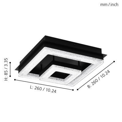 Eglo - LED Stropna svjetiljka LED/12W/230V