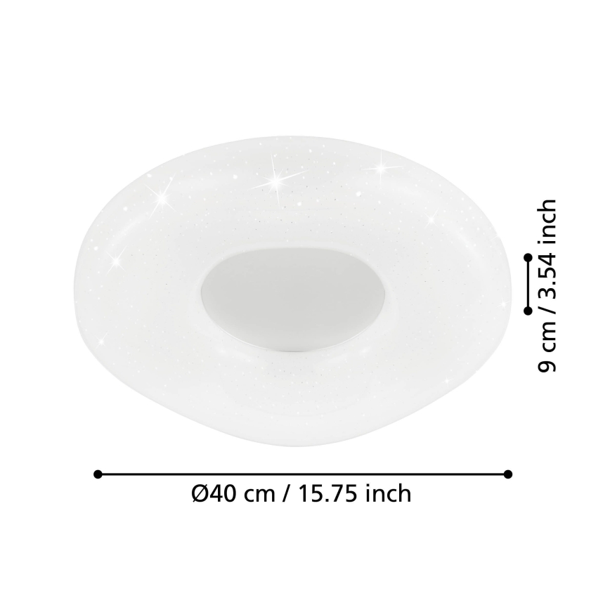 Eglo - LED Prigušiva stropna svjetiljka LED/18W/230V + daljinski upravljač