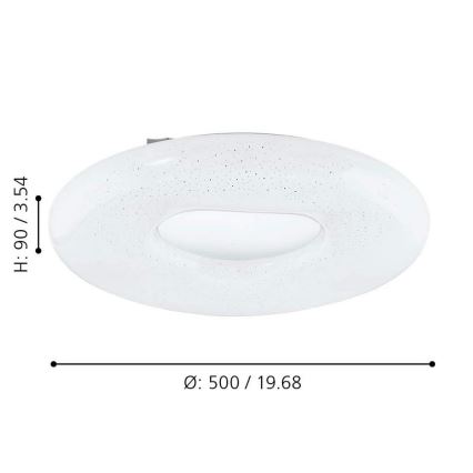 Eglo - LED stropna svjetiljka s mogućnošću prigušivanja LED/24W/230V + daljinski upravljač