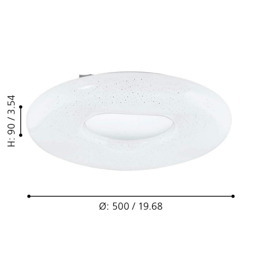Eglo - LED Prigušiva stropna svjetiljka LED/24W/230V + daljinski upravljač