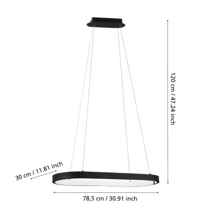 Eglo - LED Prigušivi luster na sajli CODRIALES LED/30W/230V