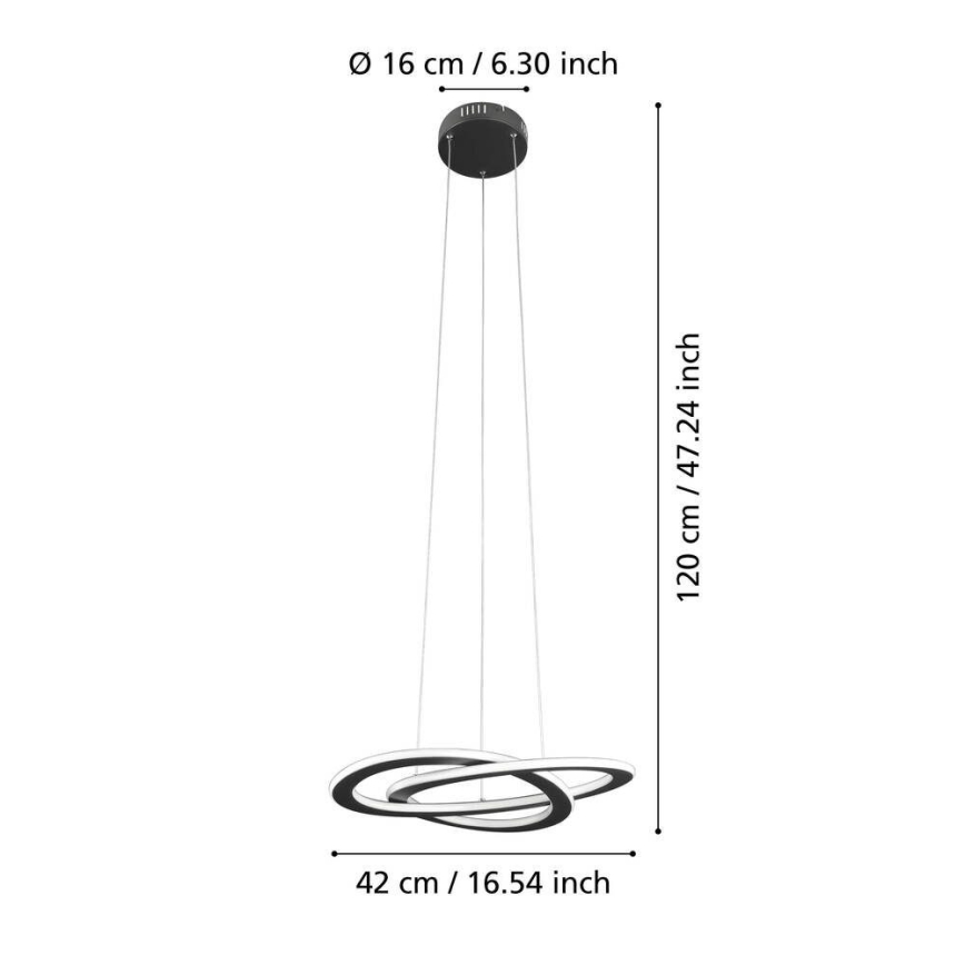 Eglo 99396 - viseći LED luster na kabelu ROLIMARE LED/35W/230V