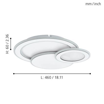 Eglo - LED stropna svjetiljka 3xLED/11W/230V