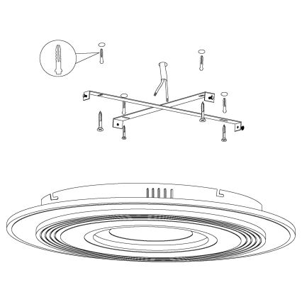 Eglo - LED Stropna svjetiljka 3xLED/16W/230V