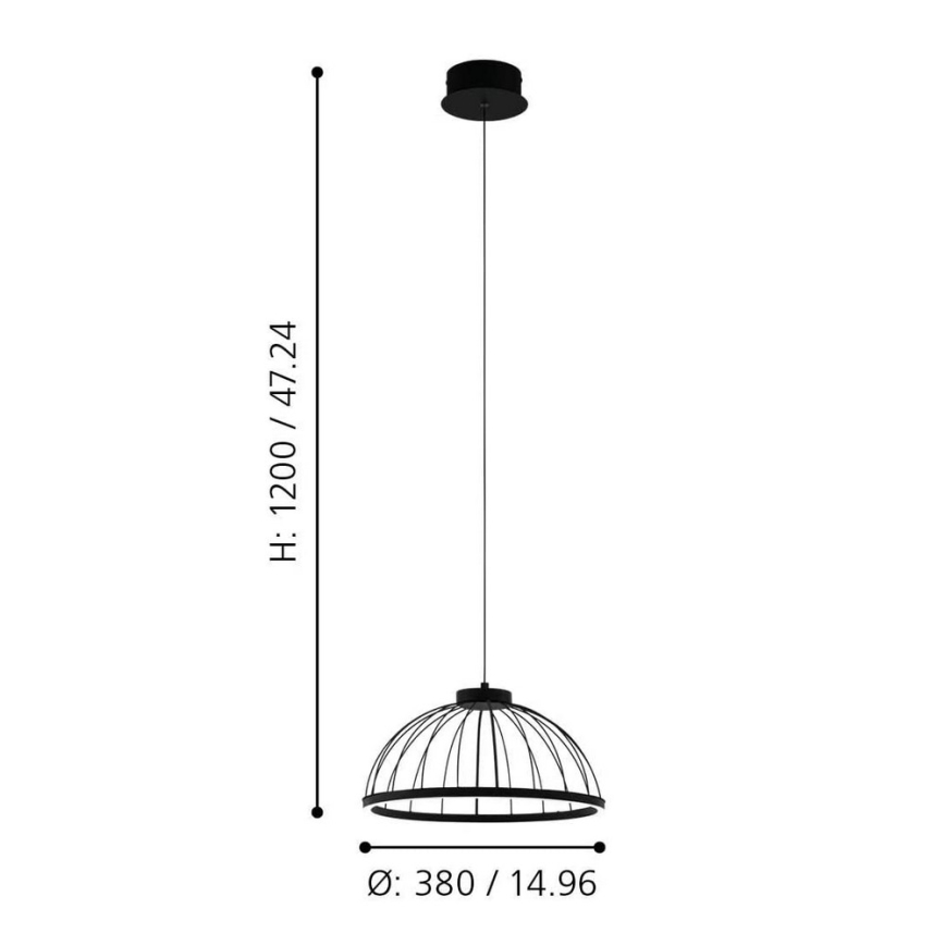 Eglo - LED luster na sajli LED/22W/230V