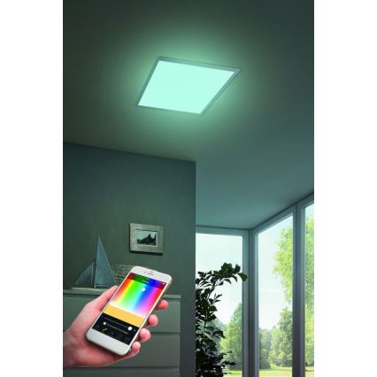 Eglo - LED RGB stropno svjetlo s mogućnošću prigušivanja SALOBRENA-C LED/16W/230V 30x30 cm + daljinski upravljač