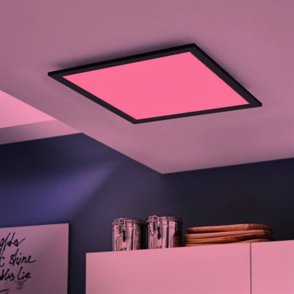 Eglo - LED RGB Prigušiva stropna svjetiljka SALOBRENA-C LED/30,5W/230V + daljinski upravljač