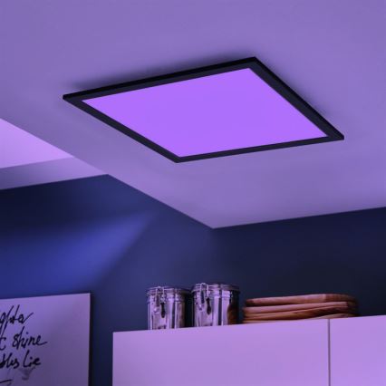 Eglo - LED RGB Prigušiva stropna svjetiljka SALOBRENA-C LED/30,5W/230V + daljinski upravljač