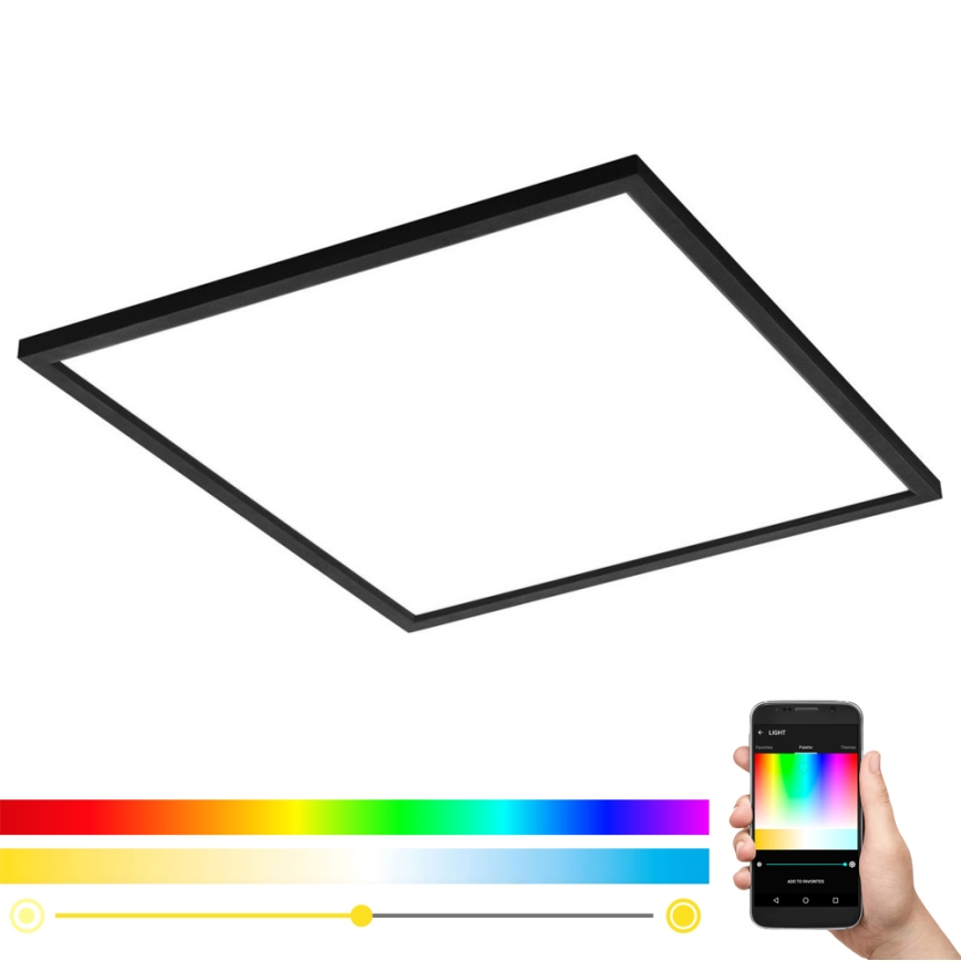Eglo - LED RGB Prigušiva stropna svjetiljka SALOBRENA-C LED/30,5W/230V + daljinski upravljač