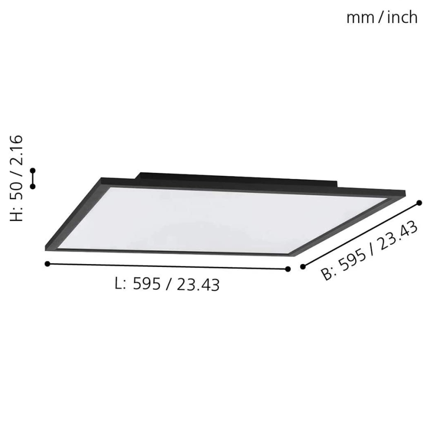 Eglo - LED RGB Prigušiva stropna svjetiljka SALOBRENA-C LED/30,5W/230V + daljinski upravljač