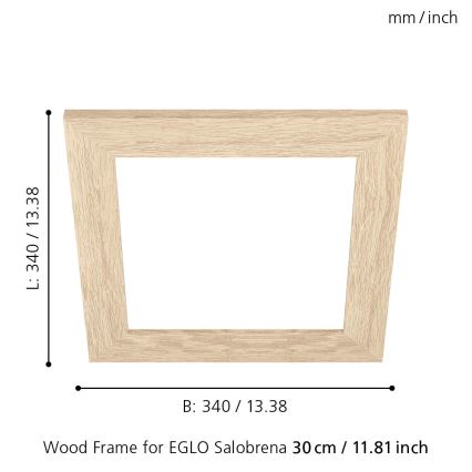 Eglo 99421 - Okvir za stropnu svjetiljku SALOBRENA 300x300 mm