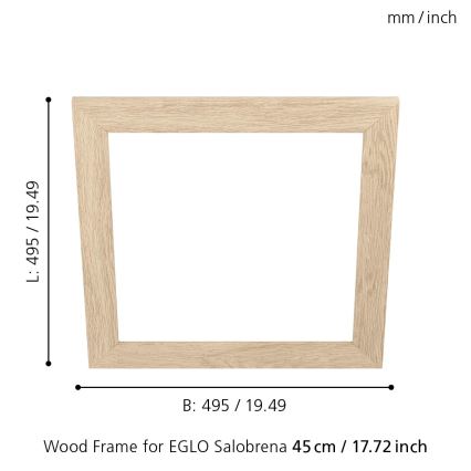 Eglo 99422 - Okvir za stropnu svjetiljku SALOBRENA 450x450 mm