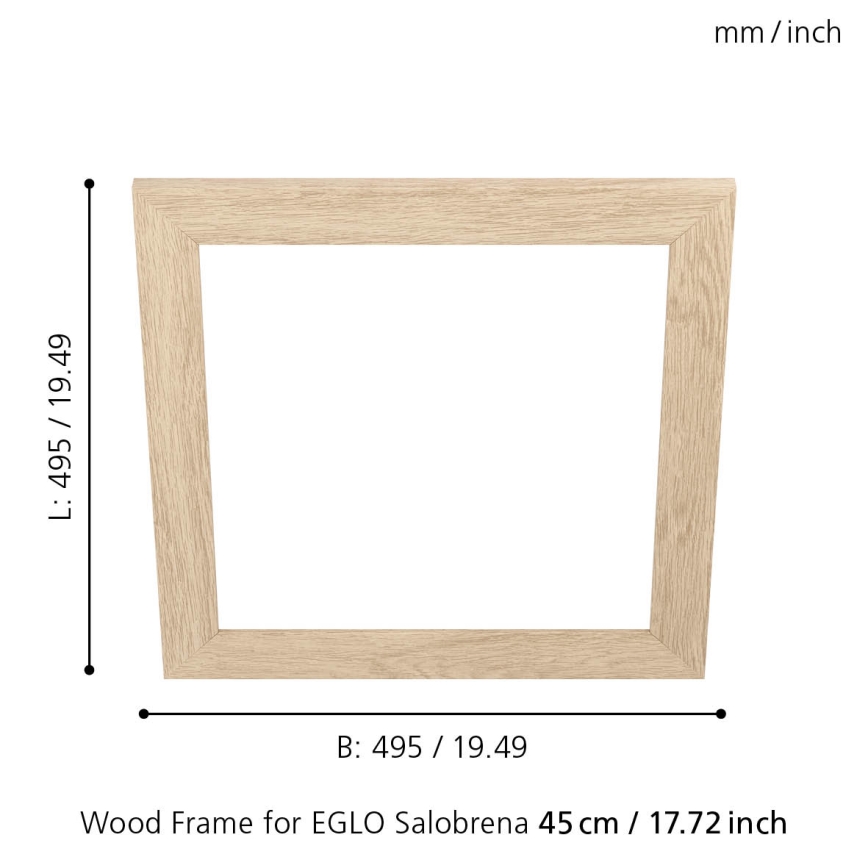 Eglo 99422 - Okvir za stropnu svjetiljku SALOBRENA 450x450 mm