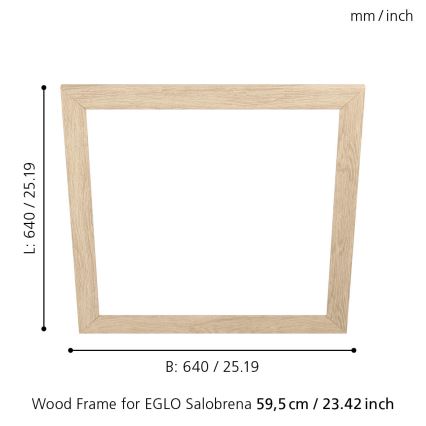 Eglo - Okvir za svjetiljku SALOBRENA 595x595 mm
