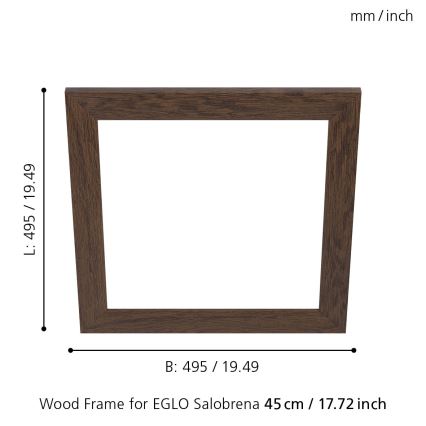 Eglo - Okvir za svjetiljku SALOBRENA 450x450 mm