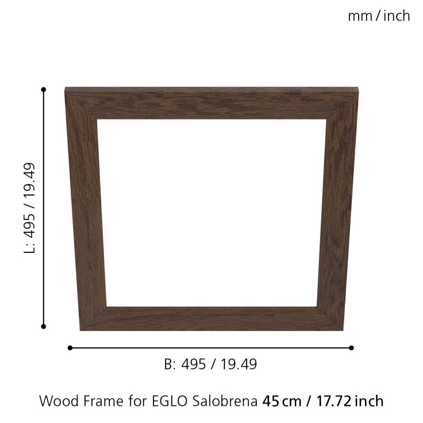 Eglo - Okvir za svjetiljku SALOBRENA 450x450 mm
